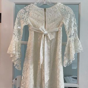 New with tags! Biscotti brand ivory lace & satin dress. Size 10 girls.